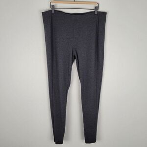 J. Jill Size L Ponte Leggings Pull On Pants Elastic Waist Houndstooth Gray